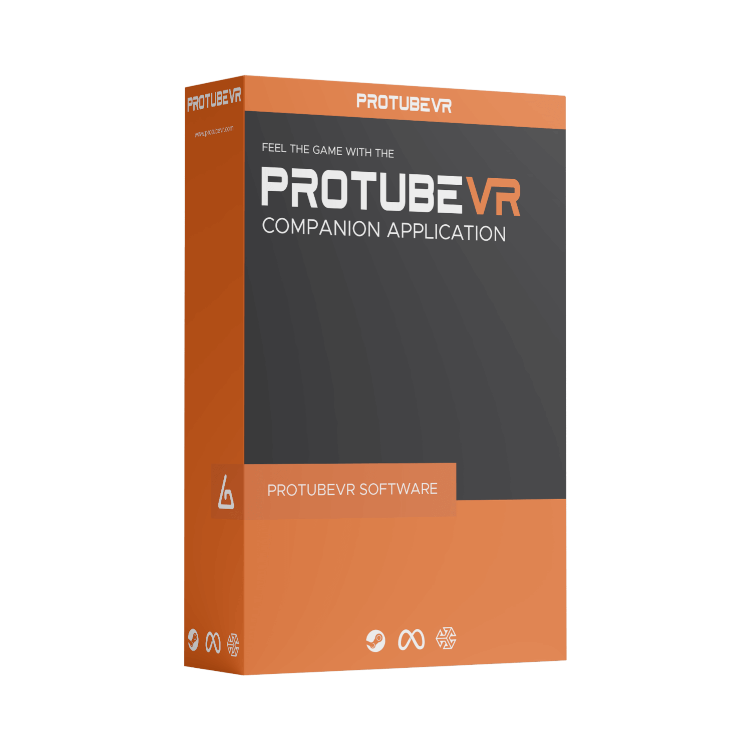 Orange and Black software box for ProTubeVR Companion App